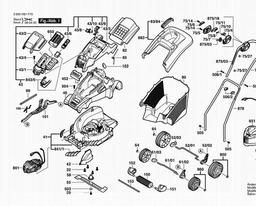 Bosch Lawnmower ROTAK 37 LI spare parts