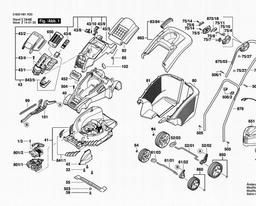 Bosch Lawnmower ROTAK 43 LI spare parts