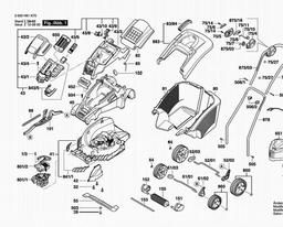 Bosch Lawnmower ROTAK 43 LI spare parts