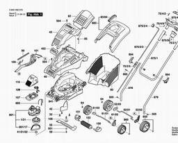 Bosch Lawnmower ROTAK 370 Ergoflex spare parts