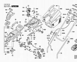 Bosch Lawnmower ROTAK 32 LI High Power spare parts