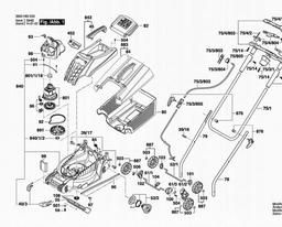 Bosch Lawnmower ROTAK 32 Ergoflex spare parts