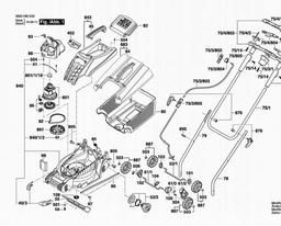 Bosch Lawnmower ROTAK 32 Ergoflex spare parts