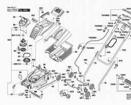 Bosch Lawnmower ROTAK 32 Ergoflex spare parts