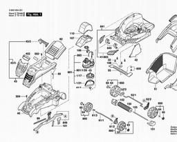 Bosch Lawnmower Rotak 1700-40 R spare parts