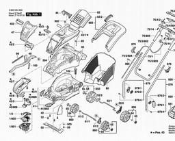 Bosch Lawnmower Rotak 36 LI spare parts