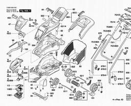 Bosch Lawnmower Rotak 36-37 LI R spare parts