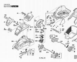 Bosch Lawnmower Rotak 42 LI spare parts