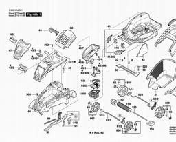 Bosch Lawnmower Rotak 36-43 LI R spare parts