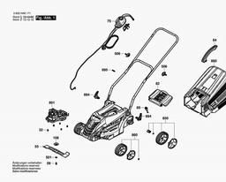 Bosch Lawnmower Rotak 340 ER spare parts