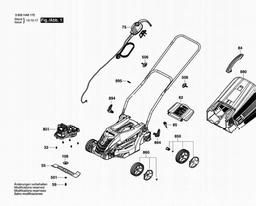 Bosch Lawnmower Rotak 340 R spare parts