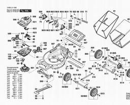 Bosch Lawnmower PRO 53 LI spare parts