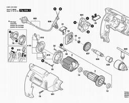 Bosch Drill GBM 10 RE spare parts