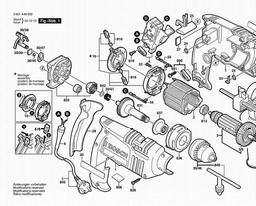 Bosch Percussion Drill GSB 16 RE spare parts