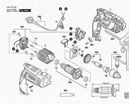 Bosch Percussion Drill GSB 13 spare parts