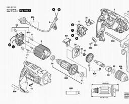 Bosch Percussion Drill GSB 13 RE spare parts