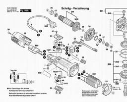 Bosch Angle Grinder GWS 7-125 ET spare parts