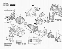 Bosch Drill GBM 6 RE spare parts