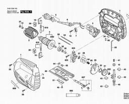 Bosch Jig Saw GST 65 E spare parts