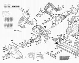Bosch Circular Hand Saw GKS 9 spare parts