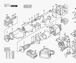 Bosch Cordl Reciprocating Saw 1651 spare parts