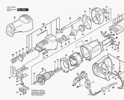 Bosch Reciprocating Saw GSA 1200 E spare parts