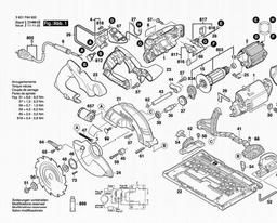 Bosch Circular Hand Saw GKS 55 GCE spare parts