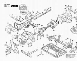 Bosch Circular Hand Saw GKS 65 GCE spare parts