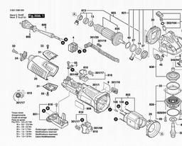 Bosch Angle Grinder GWS 15-125 CIE spare parts