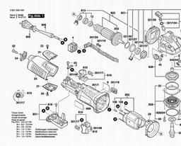 Bosch Angle Grinder GWS 15-125 Inox spare parts