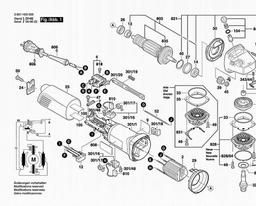 Bosch Angle Grinder GWS 1000 spare parts