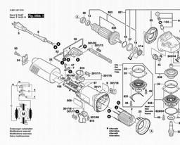 Bosch Angle Grinder 1801 spare parts