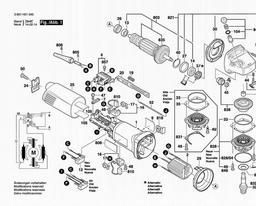 Bosch Angle Grinder GWS 10-125 spare parts