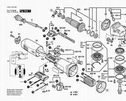 Bosch Angle Grinder EWS 125 S spare parts