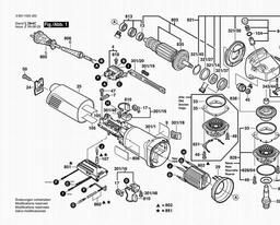 Bosch Angle Grinder GWS 14-125 INOX spare parts