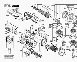 Bosch Angle Grinder 1810 PSD spare parts