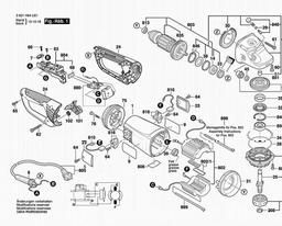 Bosch Angle Grinder GWS 24-230JVX spare parts
