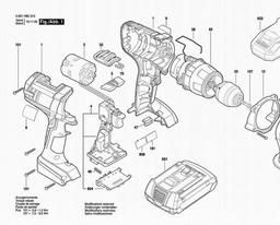 Bosch Cordless Drill Driver DDH181 spare parts