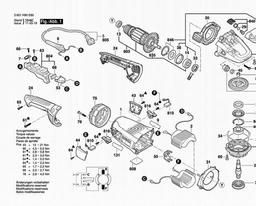 Bosch Angle Grinder GWS 22-180 LV spare parts