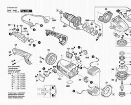 Bosch Angle Grinder GWS 24-180 LV spare parts