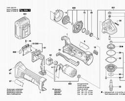Bosch Cordless Angle Grinder CAG180 spare parts