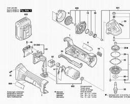 Bosch Cordless Angle Grinder GWS 18 V-LI spare parts