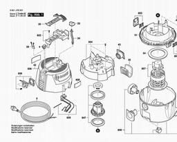Bosch All Purpose Vacuum Cleane GAS 1200 L spare parts