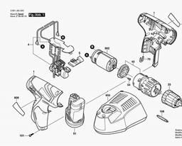 Bosch Cordless Drill Driver GSR 10,8 V-LIQ spare parts