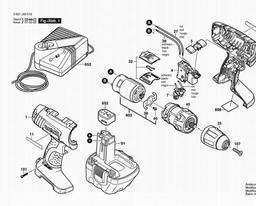 Bosch Cordless Drill Driver 34612 spare parts