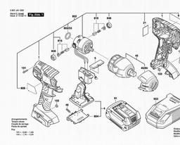 Bosch Impact Wrench GDS 18 V-LI spare parts