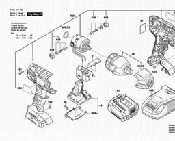 Bosch Impact Wrench GDS 14,4 V-LI spare parts