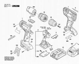 Bosch Cordless Screwdriver DDB 181 spare parts
