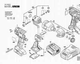 Bosch Impact Wrench GDX 14,4 V-LI spare parts