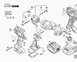 Bosch Impact Wrench GDX 18 V-LI spare parts